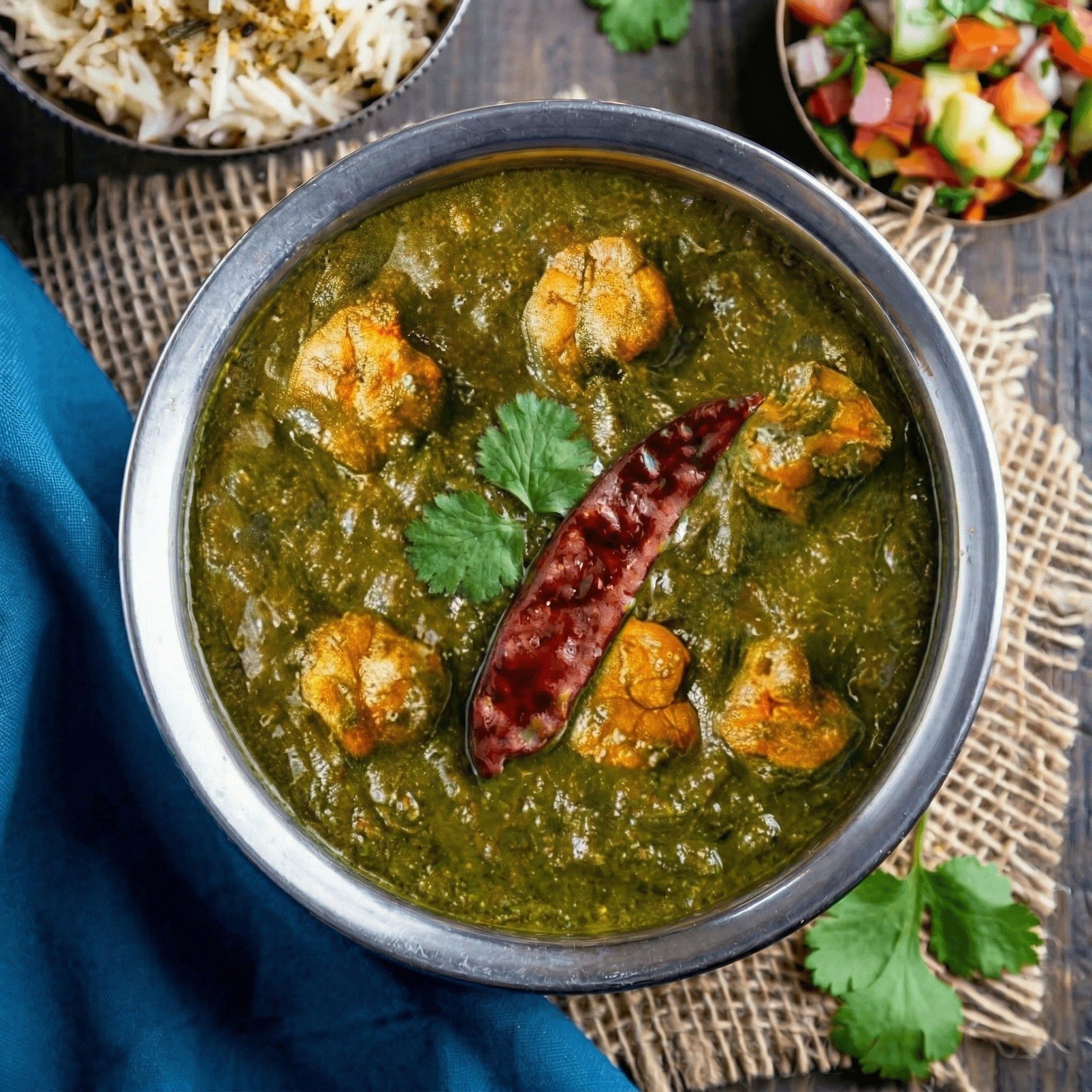 Shrimp Saag.