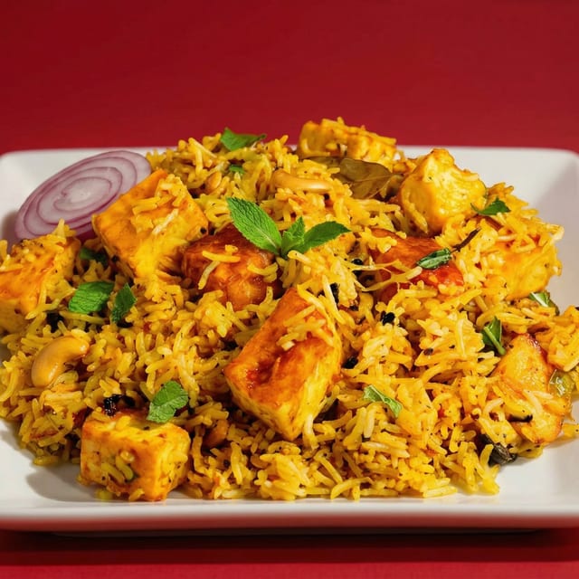 Paneer Biryani.