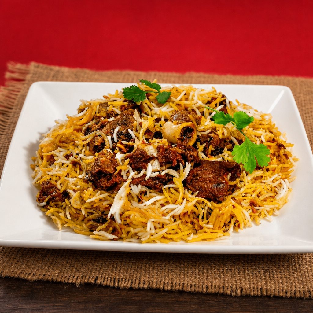 Goat Biryani.