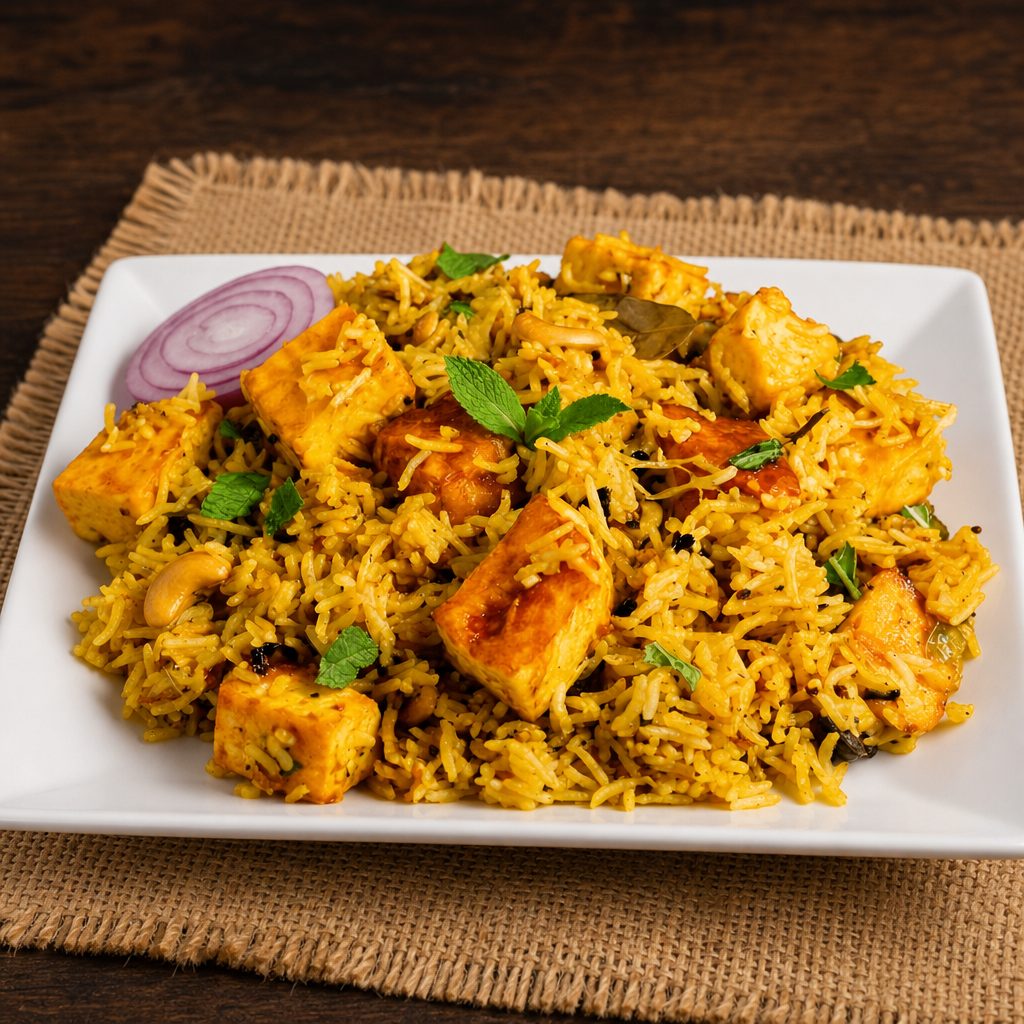 Paneer Biryani.